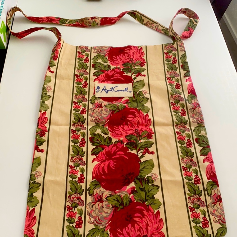April Cornell cotton tote bag. 14x18 1/2